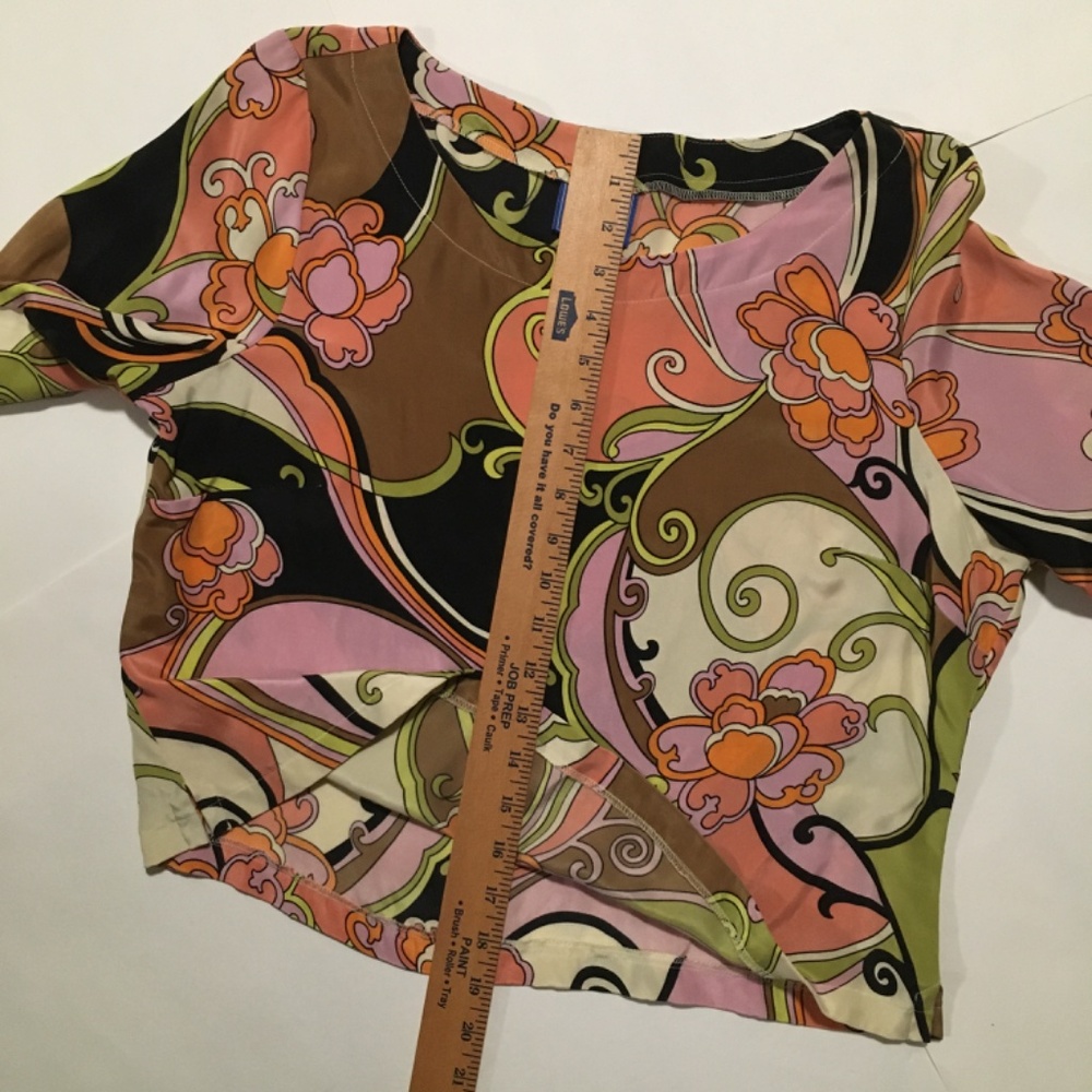 Tori Richard Women's silk multicolor pull over blouse. Size 14 - Picture 8 of 10